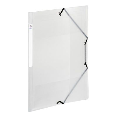 3135251137407-Viquel Propyglass - Chemise polypro à rabats - A4 - transparent - étiquette sur la tranche--0