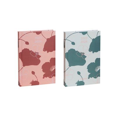 5412303376747-Agenda Blossom - 1 semaine sur 2 pages - 9 x 16 cm - 2 modèles disponibles - Brepols--0