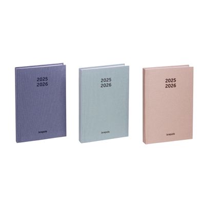 5412303149112-Agenda Raw - 1 semaine sur 2 pages - 12 x 17,5 cm - 3 couleurs disponibles - Brepols--0
