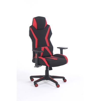 3701338800726-Fauteuil gamer POPER-T - accoudoirs réglables - noir et rouge--1