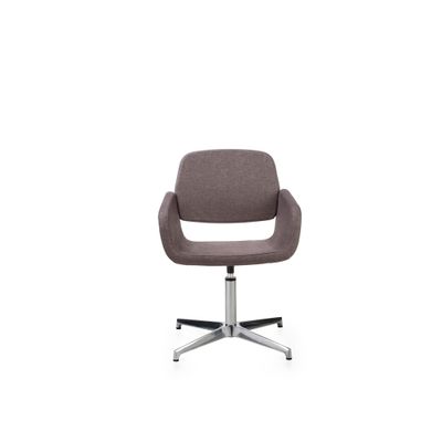 2012349446690-Chaise AITA - dossier bas - siège pivotant - pietement aluminium - tissu gris--1
