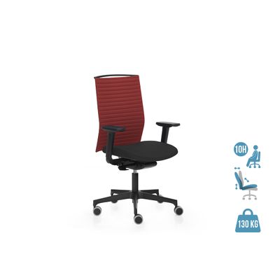 2012349447758-Fauteuil de bureau ergonomique ATIKA - accoudoirs en option - appui-tête non inclus - noir et rouge--0