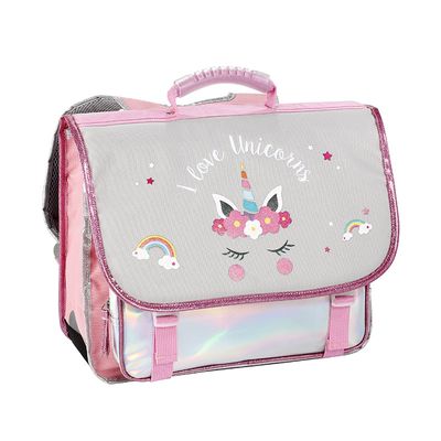 3135253282464-Cartable Licorne 38 cm - 2 compartiments - Viquel--0
