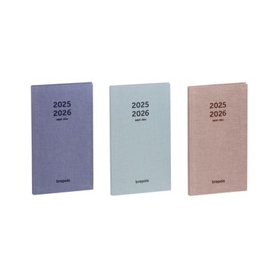 5412303149259-Agenda de poche Raw 16 mois - 1 semaine sur 2 pages - 9 x 16 cm - 3 couleurs disponibles - Brepols--0