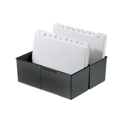 4012473975132-HAN - Boîte à fiches - A5 - pour 300 cartes - noir-Angle droit-2