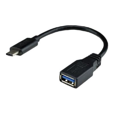 3700224753665-MCL Samar - adaptateur USB type C mâle / USB type A femelle - 17cm-Angle droit-0