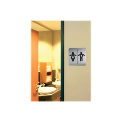 4005546403410-Durable - Pictogramme carré Toilettes Hommes/Femmes - 150 x 150 mm-Angle droit-1