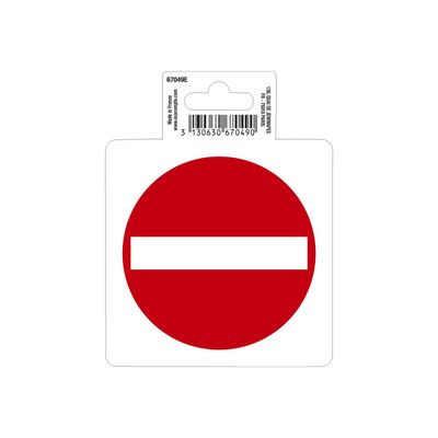 3130630670490-Exacompta - Panneau de signalisation adhésif - Entrée interdite - 10 cm de diamètre-Avant-0