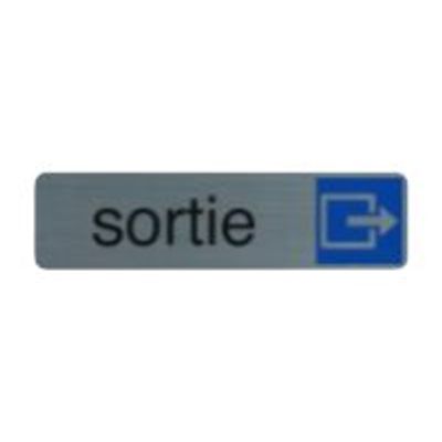 3130630671732-Exacompta - Pictogramme - Sortie - 44 x 165 mm - aluminium brossé-Avant-0