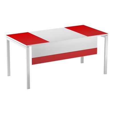 3660141251548-Voile de fond pour bureau EASYDESK L160cm - Blanc/rouge-Angle gauche-0