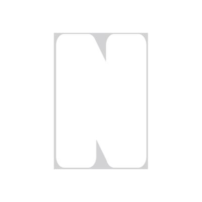 8711234002594-Pickup Déco Anna - Étiquette autocollante 60 mm - Lettre N - blanc-Avant-0