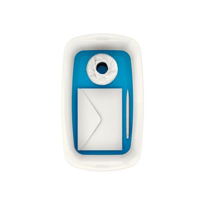 4002432116522-Leitz MyBox - Boîte de rangement petit format - blanc/bleu-Haut-4
