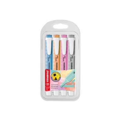 4006381573108-STABILO Swing cool Pastel - Pack de 4 surligneurs - couleurs assorties-Avant-0