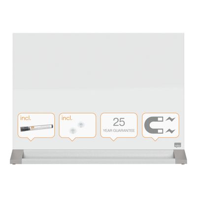 5028252515429-Nobo - Tableau de bureau en verre-Avant-3