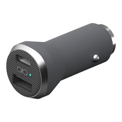 3571211390008-BigBen Force Power - chargeur allume-cigare pour smartphone - 1 USB A + 1 USB C + smart comp-Angle droit-0