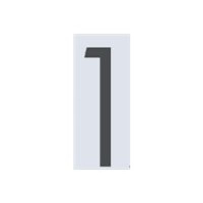 8711234017475-Pickup Home 3D Oslo - Étiquette autocollante 90 mm - Chiffre 1 - gris-Avant-0