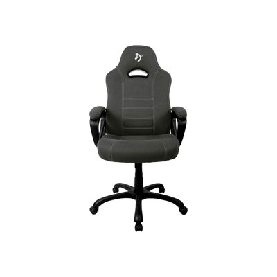 850009447258-Fauteuil de bureau ENZO - accoudoirs fixes - appuie-tête intégré - gris foncé-Avant-1