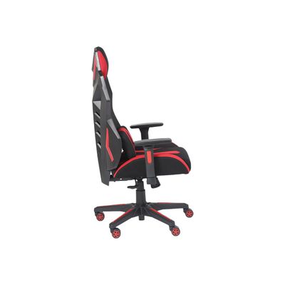 3701338800702-Fauteuil gamer POPER-M - accoudoirs réglables - noir et rouge-Gauche-5