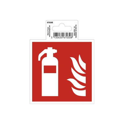 3130630670308-Exacompta - Pictogramme - extincteur - 100 x 100 mm - rouge-Avant-0