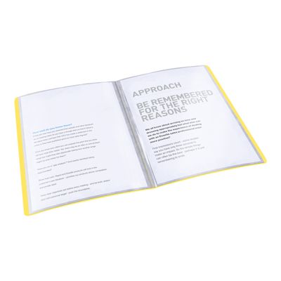 4049793028170-Esselte Vivida - porte vues - A4 - pour 40 feuilles - jaune vif-Angle droit-1