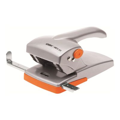 7313469226038-Rapid HDC65 - Perforateur - robuste - 65 feuilles - métal, plastique ABS - orange/gris-Angle gauche-2
