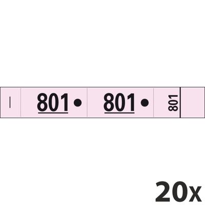 3130630966043-Exacompta - 20 Carnets de 50 tickets de vestiaire 3 volets - 30 x 200 mm - numéroté - rose--0