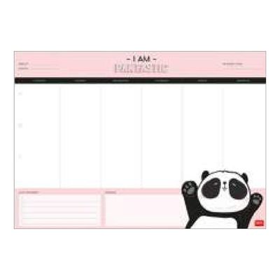 8054320566991-Legami Smart Week - Planificateur de bureau - 340 x 240 mm - 55 feuilles - Je suis pantastique-Avant-0