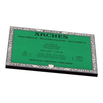 3011480511228-Arches Aquarelle - papier aquarelle - 230 x 310 mm - 20 feuilles-Angle droit-0