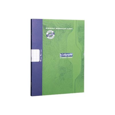 3210330021966-Calligraphe 7000 - Cahier de brouillon 17 x 22 cm - 96 pages - grands carreaux (Seyes)-Angle gauche-1