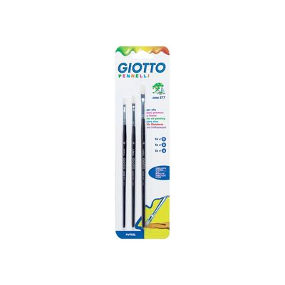 0007470141011-Giotto - Pack de 3 pinceaux brosses - N°0,2,4-Avant-0