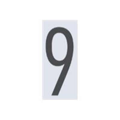 8711234017550-Pickup Home 3D Oslo - Étiquette autocollante 90 mm - Chiffre 9 - gris-Avant-0