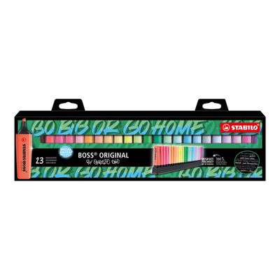 4006381594974-STABILO BOSS ORIGINAL by Snooze One - Pack de 23 surligneurs - couleurs assorties-Avant-0