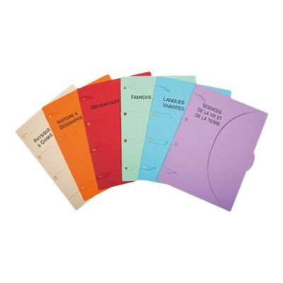 3770001624518-Smartfolder - 6 Chemises à 3 rabats - thèmes scolaires-Avant-0