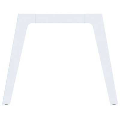 3253310300736-Bureau STEELY Manager - L180 x P100 x H72,5 cm - pieds blanc - plateau imitation noyer--2