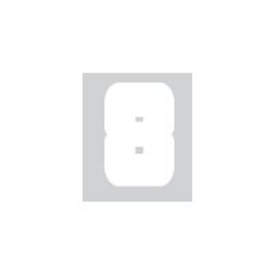 8711234002440-Pickup Déco Anna - Étiquette autocollante 60 mm - Chiffre 8 - blanc-Avant-0