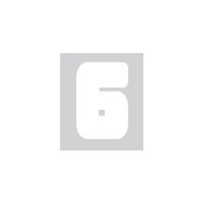 8711234002426-Pickup Déco Anna - Étiquette autocollante 60 mm - Chiffre 6 - blanc-Avant-0