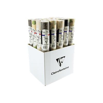 3329682238363-Clairefontaine Kraft Dino vation - papier kraft - 35 cm x 5 m - variée - 20 rouleau(x)-Angle gauche-2