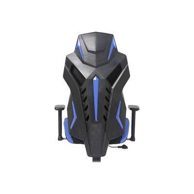 3701338800733-Fauteuil gamer POPER-T - accoudoirs réglables - noir et bleu-Gros plan-8