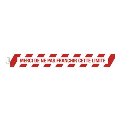 3130630671183-Exacompta - Panneau de signalisation adhésif au sol - Merci de ne pas franchir cette limite - 800 -Avant-0