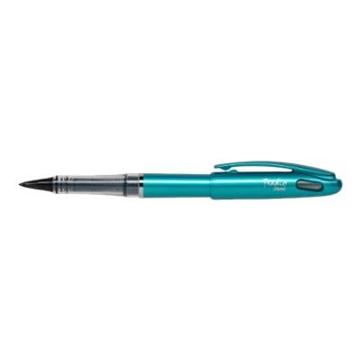 3474371960015-Pentel Tradio Brillant - Feutre plume - corps turquoise-Angle gauche-0