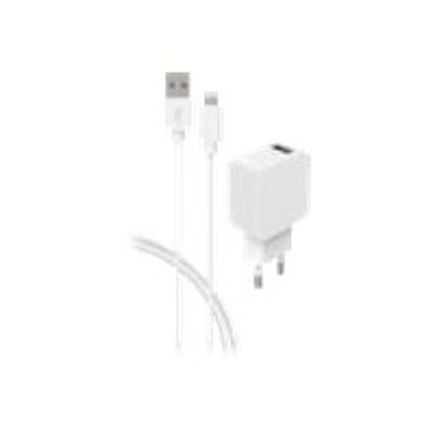 3571211432944-BigBen - Chargeur secteur avec câble USB-A/USB Lightning - blanc-Avant-0