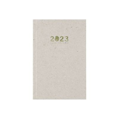 3664447132587-Oberthur - agenda semainier recyclé - 170 x 245 mm - beige-Avant-0