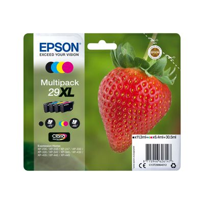 0000005574131-Epson 29XL Fraise - Pack de 4 - noir, cyan, magenta, jaune - cartouche d'encre originale-Avant-1