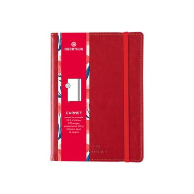 3108724521133-Oberthur Carmen - Carnet de notes A6 - rouge-Avant-0