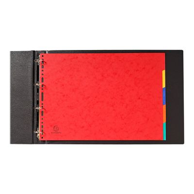 3141879909883-Exacompta - Pack de 20 intercalaires 5 positions - A3 - couleurs assorties-Avant-2