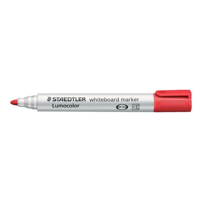 4007817328774-STAEDTLER LUMOCOLOR 351 - Marqueur effaçable - pointe ogive - rouge-Angle gauche-0