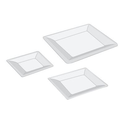 3342690134144-Guillin Quadripack - 50 Assiettes carrées 20 cm - fibre végétale-Angle gauche-0
