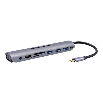 3700224763855-MCL Samar - station d'accueil - USB-C, VGA, HDMI-Angle gauche-0