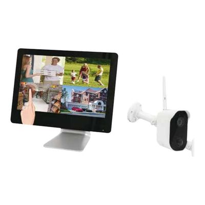 3700224763473-MCL  Kit de vidéosurveillance Wifi -  écran tactile, NVR intégré, caméra + carte Micro SD 128-Avant-0
