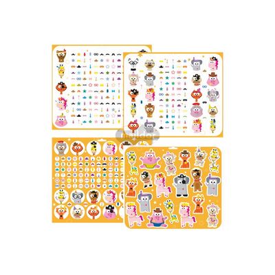 3609510911751-Maildor Maxi Book Stick' - adhésif décoratif - dressed up animals - 8 feuilles (pack de 746)-Avant-0